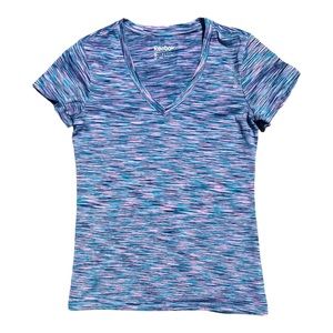 Reebok Women’s Short Sleeve Activewear Yoga V Neck Workout Shirt Small